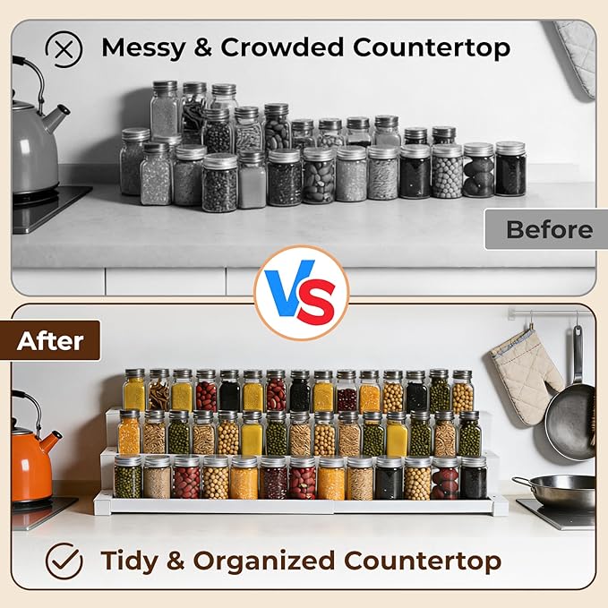 3-Tier Spice Rack Organizer for Kitchen Cabinet or Pantry, 16