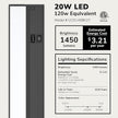 LAGOM Halo Under Cabinet Light, 40‑Inch Hardwired Dimmable LED, 2700K/4000K/5000K, Power Cord Sold Separately, Black, UC0140BK27