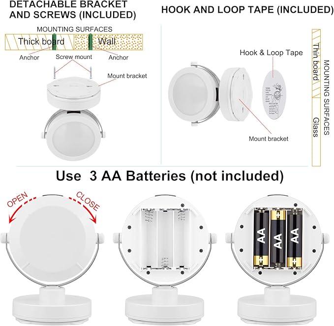 LED Accent Lights Battery Operated,Dimmable Picture Light with Remote,12 Color Changing Art Lights,Cordless Puck Light with 360°Rotate Lighting Head,Stick on Spotlight for Dartboard, Painting