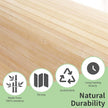 Art3d 48 x 96 Inch Natural Bamboo Wall Panel for Interior Wall Decor, Flexible Pole Wrap Wainscoting Wall Cladding Paneling for Living Room, Bedroom, Office, Kitchen Island, Light-carbonized