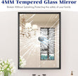 Bathroom Vanity Mirror 24x36 Inch, Matte Black Rectangle Bathroom Mirror, Anti-Rust, 4MM Tempered Glass, Wall-Mounted Mirror, Hangs Horizontally or Vertically for Bathroom & Bedroom