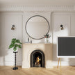 PROHOMEWARE Black Round Bathroom Mirrors, 32 inch Circle Wall Mounted Hanging Mirror for Entryway, Living Room, Hallway, Bathroom, Bedroom