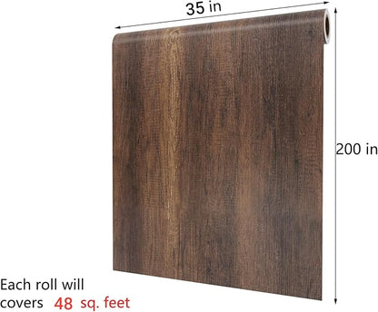 Decotalk 3ft x 16.5ft Large Wood Countertop Contact Paper Wood Grain Contact Paper Peel and Stick ContactPaper Woods Peel and Stick Wallpaper Removable Renter Friendly Wallpaper Woods Vinyl Wrap
