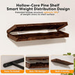 Floating Shelves for Wall Rustic Farmhouse 36 Inch Floating Shelf Bathroom Wooden Shelves for Wall Mounted Live Edge Pine Shelf with Unique Natural Grain for Living Room Bedroom Kitchen (Walnut)