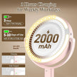 Makeup Mirror with Lights, Double Sided 1x/30x Magnifying Mirror with Light, Rechargeable 3 Color Lights and Adjustable Brightness, 360° Rotation Detachable Comes with Tweezer(Blush-30X)