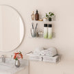 12 Inches Clear Wall Shelves, Moisture-Proof, Acrylic Bathroom Wall Shelves, Clear Floating Shelves for Bathroom, Bedroom, Living Room, Retail, 2 Pack