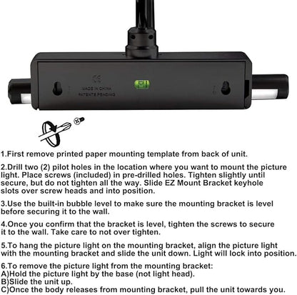 BIGLIGHT Wireless Battery Operated LED Picture Light with Remote, Rotatable Light Heads of 3 Lighting Modes, Dimmable Display Lamp with Timer for Painting Photo Portrait Art, 8.8", Black