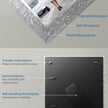 6x8 Picture Frame Glass 2 Pack, Sparkly Glitter Photo Frame 6 x 8 Mirror Crystal Wedding Gift Wall and Tabletop Display