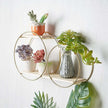 Efavormart 2-Tier Geometric Floating Shelf, Wall Hanging Shelves with Gold Double Hoop Design - 10