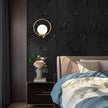 Black Peel and Stick Wallpaper Floral Black Wallpaper 17.7inch x 393.7inch Embossed Flower Contact Paper Peel and Stick Textured Self Adhesive Removable Wall Paper Floral Vinyl for Cabinets