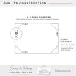 MCS Micro Rope Front Loaded Wall Mirror, (30x48, Brushed Nickel)