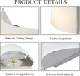Unique Bathroom Vanity Lights, Over Mirror Light Fixture, 2-Light LED Wall Scones with Premium Arylic Shade for Indoor Bedroom Living Room Stairwell Accent Lighting