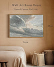 InSimSea Framed Canvas Wall Art, Landscape Wall Art, Study of Clouds Painting, Modern Farmhouse Decor, Rustic Wall Decor for Living Room, Bedroom, Office, 24