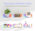 9 Inches Iridescent Floating Shelves Acrylic, White Wall Shelves for Living Room Décor, Bedroom, Bathroom, Kitchen, Dining Room, Brand Store, Retails, Gaming Room, 2 Pack