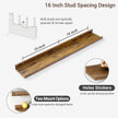 Axeman 36 Inch Floating Shelves | Brown Picture Ledge Shelf Set of 3 | Rustic Brown Wood Wall Shelves with Lip | 36