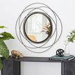 Wall Mirror Mounted Round Decorative Mirrors with Iron Metal Wire Frame Mirror for Wall, Home Decorative Bathroom Vanity, Living Room or Bedroom Large 20”