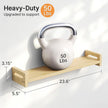 Vailando Floating Shelves for Wall, Set of 3 Solid Wood Wall Mounted Shelves, 23.6