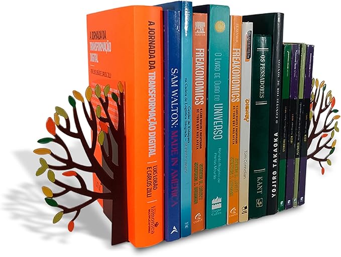 Tree Book Holder – Steel with Epoxy Paint and Creative Design – Organization and Style for Your Books – Matte Black – Geguton