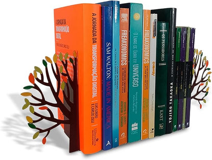 Tree Book Holder – Steel with Epoxy Paint and Creative Design – Organization and Style for Your Books – Matte Black – Geguton