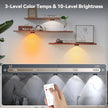 Yiliaw Rechargeable Puck Lights with Remote, 6 Pack Magnetic Under Cabinet Lighting, 1500mAh Battery Operated LED Tap Lights with Dimmer & Timmer for Kitchen, Closet, Shelf - 3 Color Temps, Black