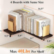 Love-KANKEI Corner Shelf Wall Mounted Set of 4, Floating Wall Shelves for Storage, Rustic Wood Hanging Shelves for Bathroom Kitchen Bedroom Living Room Display, Dark Brown