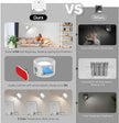 3Pack Battery Operated Wall Sconce, 3 Color Modes 3 Brightness Levels 360°Rotation Lighting Timer Touch & Remote Control, Wall Mounted Lamp LED Wall Lights for Bedroom Reading Bedside (White)