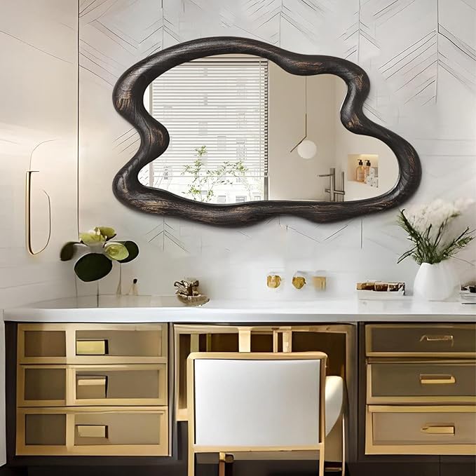 AAZZKANG Large Wall Mirror Retro Irregular Wall Mirror 28