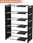 6-Tier Narrow Shoe Rack, Vertical Small Space Shoe Organizer, 9.84