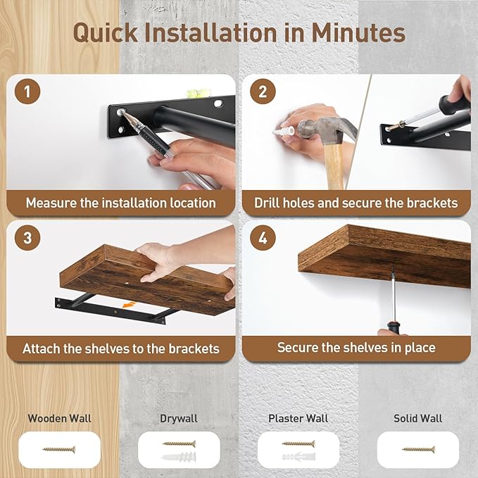 Floating Shelves for Wall, 1.5