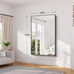 Koonmi Black Framed Bathroom Mirror - Shatterproof 36