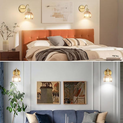 Battery Operated Wall Sconce Vintage,Battery Wall Sconces Set of Two with RGB Dimmable Remote Control,Rechargeable Wireless Wall Lights with Remote for Bedroom Living Room (Amber)