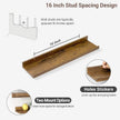 Axeman Picture Ledge Shelf | 24 Inch Brown Floating Shelves Set of 3 | Rustic Brown Wood Wall Shelves with Lip | 24