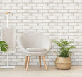 Timeet Beige White Brick Peel and Stick Wallpaper 17.7