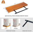 Floating Shelves for Wall 24 Inch Solid Real Wood Shelves Set of 2 Rustic Farmhouse Wall Mounted Wood Shelf for Bedroom Living Room Bathroom Kitchen Home Decor Office