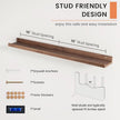 Picture Ledge Shelf, Floating Shelves Set of 2, 36 Inches Nursery Book Shelves for Toys Storage, Kids Bookshelf Wall Mounted for Living Room Bedroom Decor Books Photo Frames, Walnut