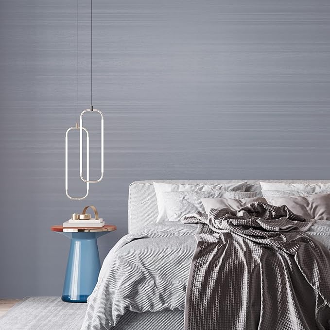 wishFIRE Grey Blue Textured Peel and Stick Wallpaper 15.7"×394" Contact Paper Wood Look Wall Paper Self Adhesive Waterproof Vinyl Wallpaper for Bedroom Kitchen Cabinets Countertop
