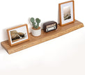 Floating Shelves for Wall Decor, Rustic Solid Elm Wood Live Edge Floating Shelves Wall Mounted, Wall Shelves with Invisible Bracket for Living Room Bathroom Bedroom Kitchen, 40 Inch Set of 1, Natural