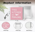 Pink Kitchen Accessories - This Kitchen Is For Dancing Sign Pink, Cute Preppy Wood Sign Home Decor For Girly Dining Room Restaurant