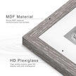 Wiscet 8x10 Picture Frame Set of 9, Display Pictures 5x7 with Mat or 8 x 10 Without Mat, Photo Frame for Wall Mounting or Tabletop, Grey