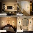 Battery Operated Wall Sconce Detachable 360°Rotate, Wireless Wall Lamp 3000-6500K Dimmable, 10000mAh Rechargeable Wall Light for Bedroom, Living Room，28.3