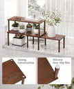 Cabinet Organizer Shelf(Set of 3),Bamboo Kitchen Counter Shelves for Countertop and Cabinet,Stackable Shelf Spice Racks,Large (Brown)