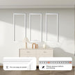 PALMPOP Peel and Stick Wall Molding Kit of 3 Frames,Premade Accent Wainscoting Panels, Ready to Molding Trim for Living Room Bedroom Corridor Home Interior Wall Panel Decor (24x12in)