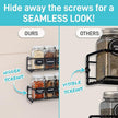 Spice Rack Wall Mounted 4 Tier – Space-Saving Kitchen Spice Organizer for Seasonings – Screw or Adhesive Hanging – Wall Mount Hanging Spice Rack for Wall, Cabinet, Pantry Door 2.5x 2.5x11.5 in