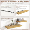 55 Inch Long Floating Shelves for Wall Set of 2, 12
