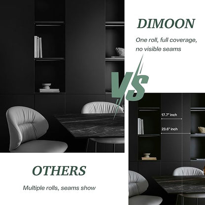Dimoon 118''x23.6'' Peel and Stick Wallpaper Black Contact Paper for New Environmentally Friendly Materials Thickening Upgrade Embossed Renter Friendly Wall Paper Modern Vinyl Wrap Countertop Bedroom