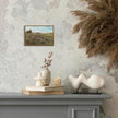 OIQArtOIQ Vintage Landscape Framed Wall Art Summer Countryside Wildflower Canvas Art Prints Farmhouse Cottagecore Pictures Wall Decor Rustic Meadow Paintings Artwork For Kitchen Bedroom Living Room