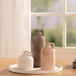 Ceramic Vase Home Table Decor - Flower Vase Set of 3 Living Room Kitchen Decorations Farmhouse Modern Rustic Vases Decorative Centerpiece for Shelf Bedroom Office Bathroom Dining Coffee Desk