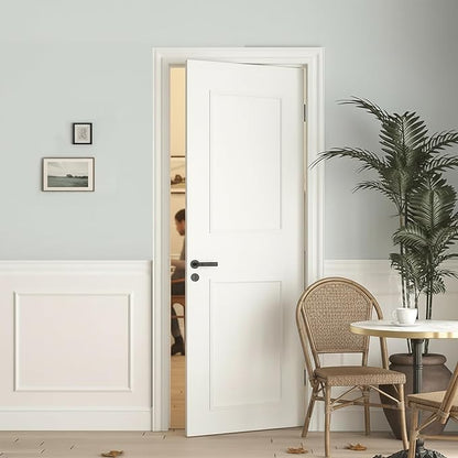 Peel and Stick Wall Molding, 2 Set 16" x 24" Premade Wainscoting Panels, Ready-to-Assemble Wall Trim, Paintable Molding Trim Decor for Interior Walls Door Picture Frame