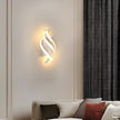 DELIPOP Modern LED Wall Sconce, 3000K Spiral Indoor Wall Light, 21W Acrylic LED Wall Lamp for Hallway Bathroom Bedroom Living Room