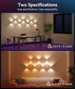 8-Light RGBCW Wall Sconce Light, Up/Down Bedroom Wall Lights, Music Sync, DIY-Styling Color-Changing Wall Lamps for Living Room Party Home Decor, Works with Alexa/Google Assistant, 23.3ft